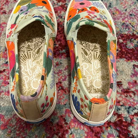 Keds Rifle Paper Co Floral Slip-On Canvas Shoes - Picture 3 of 9